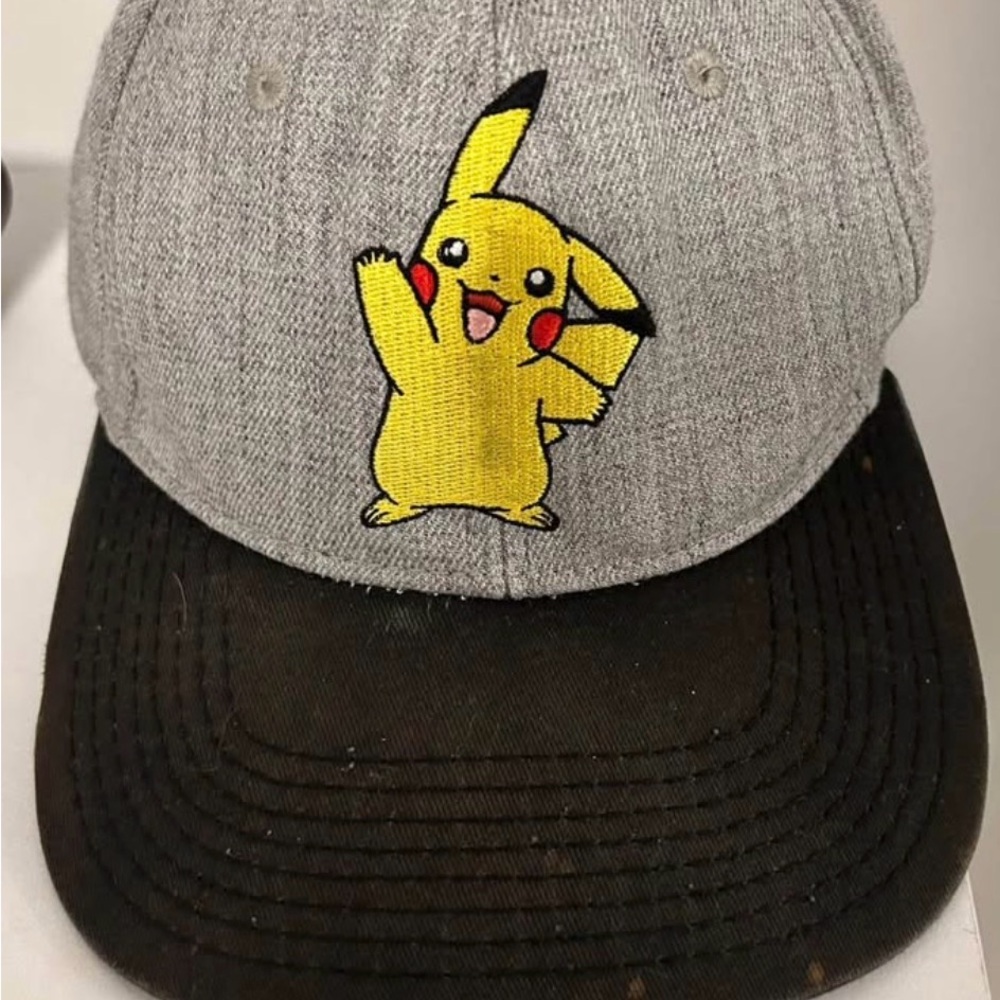 Gray and Black Pikachu Cap